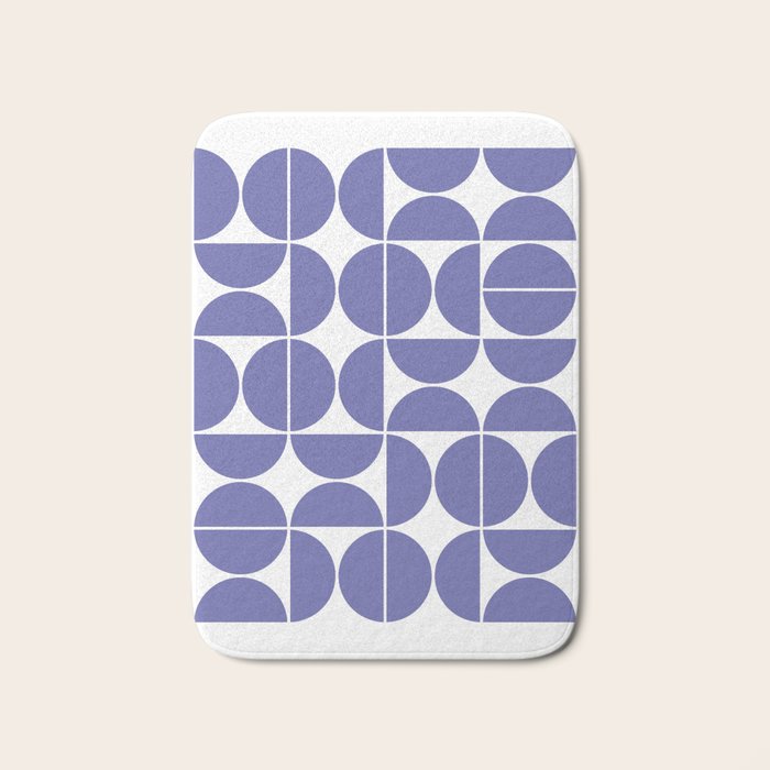 Mid Century Modern Geometric 04 Very Peri Bath Mat Gallery Image 1