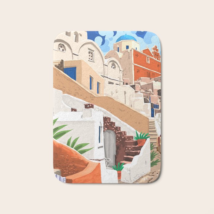 Somewhere Far Far Away | Sicily Italy Greece Architecture | Travel Buildings Beautiful Cityscape Bath Mat Gallery Image 1