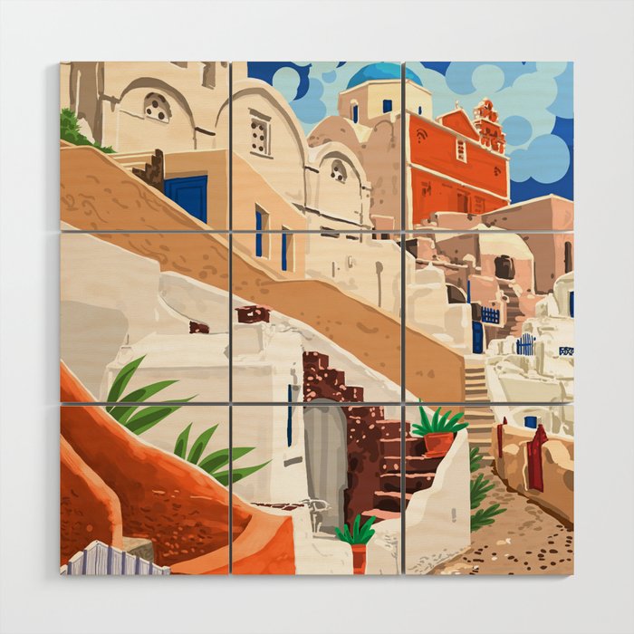 Somewhere Far Far Away | Sicily Italy Greece Architecture | Travel Buildings Beautiful Cityscape Wood Wall Art Gallery Image 1