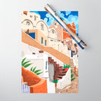 Somewhere Far Far Away | Sicily Italy Greece Architecture | Travel Buildings Beautiful Cityscape Wrapping Paper Gallery Image 1