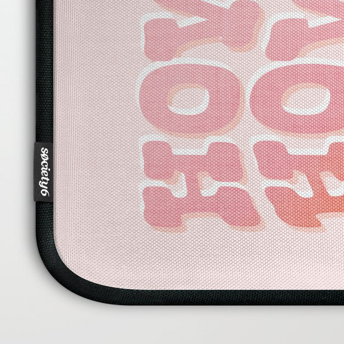 Typographic Howdy Repeat - Pastel Peachy Pink Laptop Sleeve Gallery Image 3