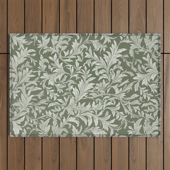 Countryside Bloom Sage Leaf Outdoor Rug Gallery Image 1