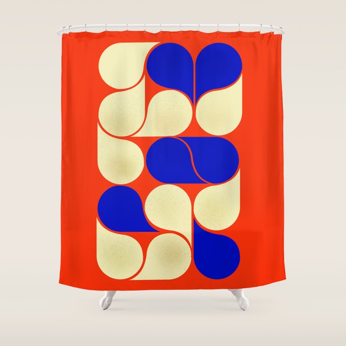 Mid-century geometric shapes-no10 Shower Curtain Gallery Image 1