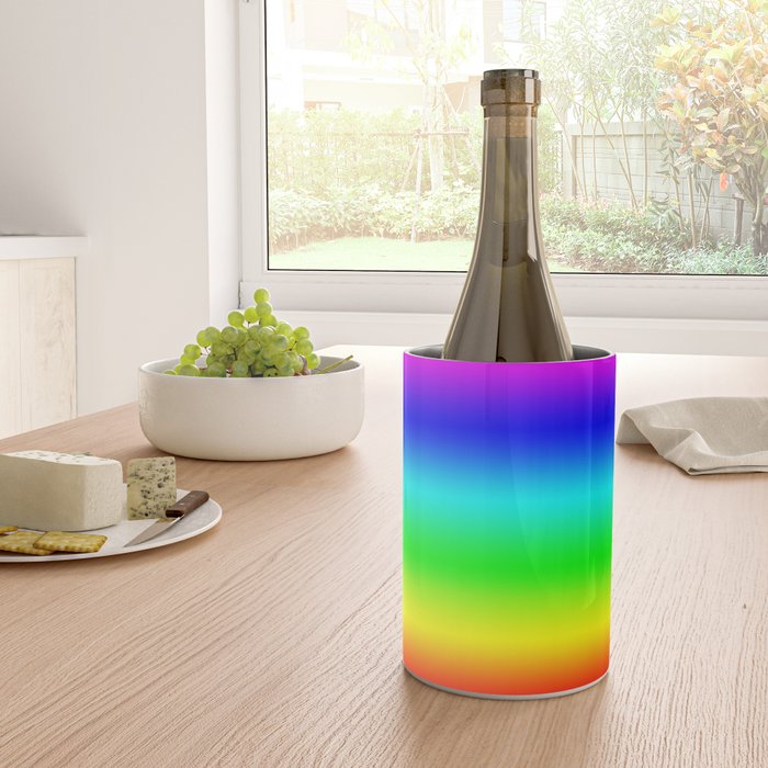 Modern Bright Rainbow Colors Ombre Wine Chiller Gallery Image 4