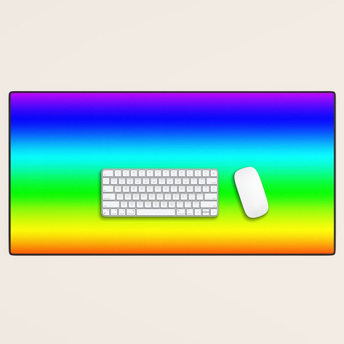 Modern Bright Rainbow Colors Ombre Desk Mat Gallery Image 1