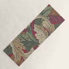 William Morris Acanthus Leaves Madder Thyme Red Green Vintage Pattern Yoga Mat Gallery Image 1