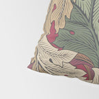 William Morris Acanthus Leaves Madder Thyme Red Green Vintage Pattern Pillow Sham Gallery Image 4