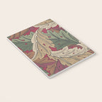 William Morris Acanthus Leaves Madder Thyme Red Green Vintage Pattern Notebook Gallery Image 3