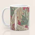 William Morris Acanthus Leaves Madder Thyme Red Green Vintage Pattern Coffee Mug Gallery Image 3