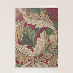 William Morris Acanthus Leaves Madder Thyme Red Green Vintage Pattern Stationery Card Gallery Image 2
