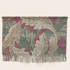 William Morris Acanthus Leaves Madder Thyme Red Green Vintage Pattern Wall Hanging Gallery Image 1