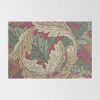 William Morris Acanthus Leaves Madder Thyme Red Green Vintage Pattern Rug Gallery Image 2
