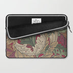 William Morris Acanthus Leaves Madder Thyme Red Green Vintage Pattern Laptop Sleeve Gallery Image 2