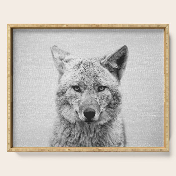 Coyote - Black & White Serving Tray Gallery Image 1