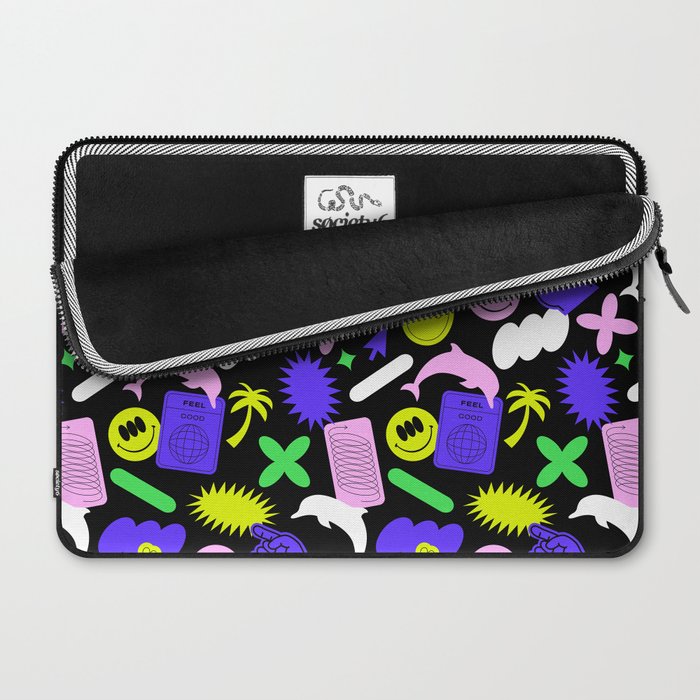 Trendy y2k sticker art pattern Laptop Sleeve Gallery Image 2