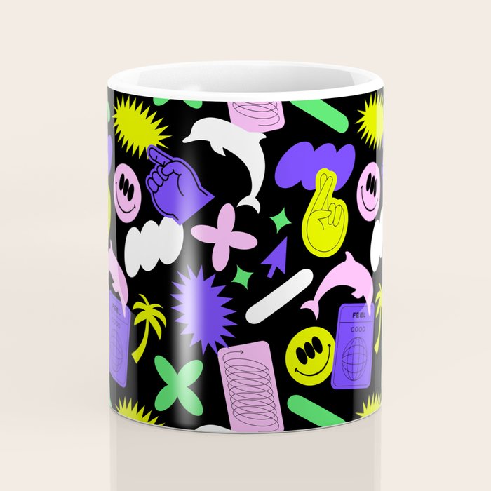 Trendy y2k sticker art pattern Coffee Mug Gallery Image 4