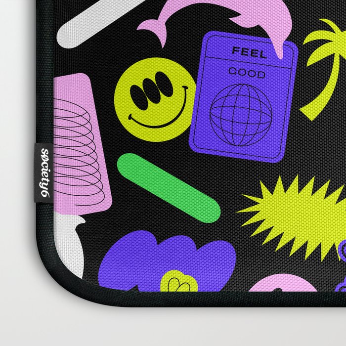 Trendy y2k sticker art pattern Laptop Sleeve Gallery Image 3