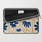 Harper Floral Print, Navy, Mustard and Beige Laptop Sleeve Gallery Image 2