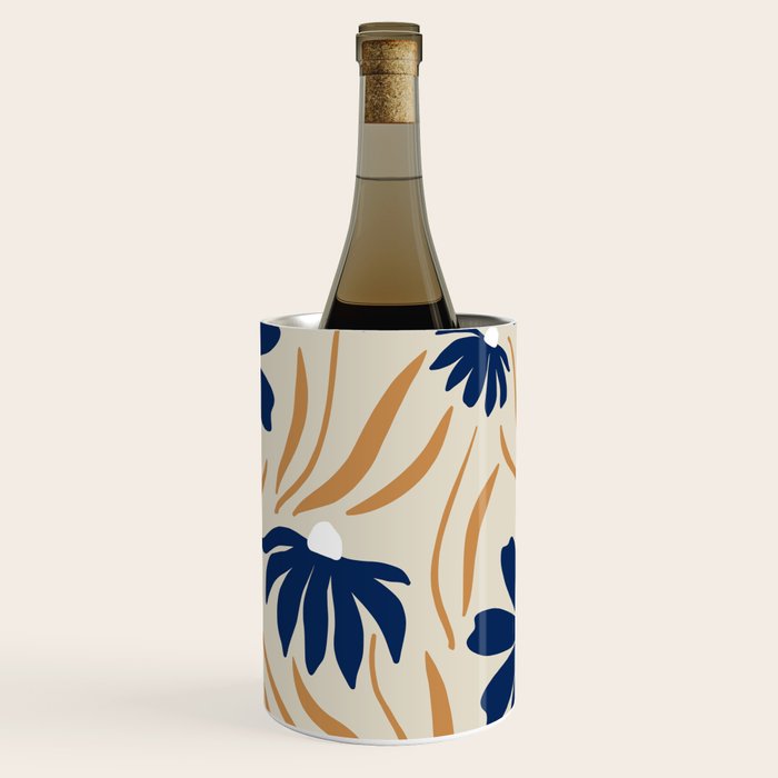 Harper Floral Print, Navy, Mustard and Beige Wine Chiller Gallery Image 3