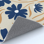 Harper Floral Print, Navy, Mustard and Beige Rug Gallery Image 4