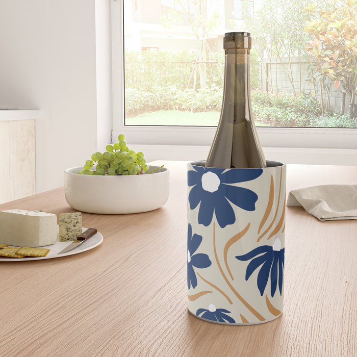 Harper Floral Print, Navy, Mustard and Beige Wine Chiller Gallery Image 4