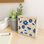 Harper Floral Print, Navy, Mustard and Beige Mini Art Print Gallery Image 2