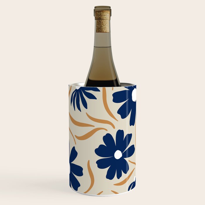 Harper Floral Print, Navy, Mustard and Beige Wine Chiller Gallery Image 2