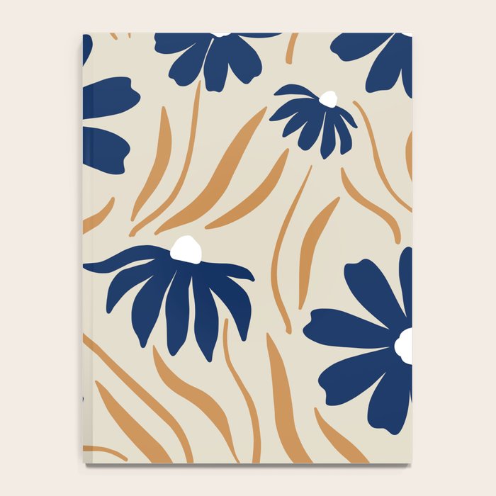 Harper Floral Print, Navy, Mustard and Beige Notebook Gallery Image 4