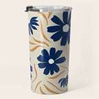 Harper Floral Print, Navy, Mustard and Beige Travel Mug Gallery Image 3