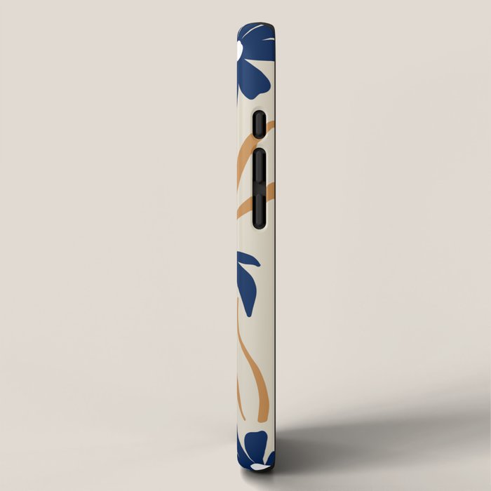 Harper Floral Print, Navy, Mustard and Beige iPhone Case Gallery Image 2