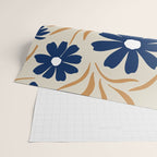 Harper Floral Print, Navy, Mustard and Beige Wrapping Paper Gallery Image 2