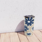 Harper Floral Print, Navy, Mustard and Beige Travel Mug Gallery Image 4