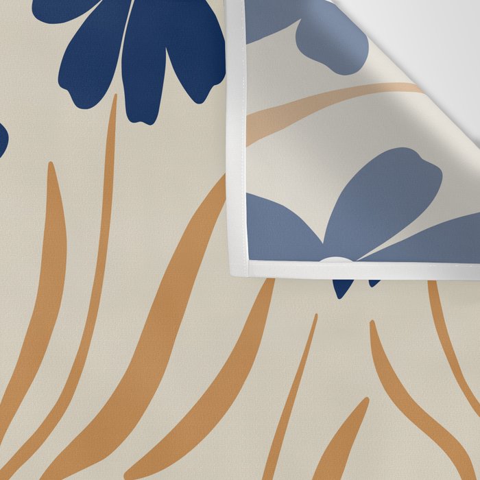 Harper Floral Print, Navy, Mustard and Beige Wall Tapestry Gallery Image 3