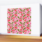 Cherry Pattern on Pink Wall Mural Gallery Image 2