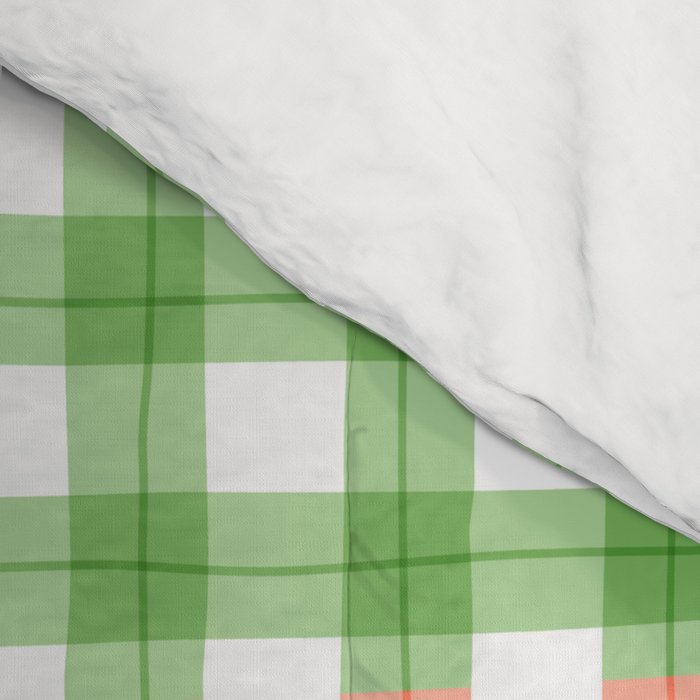 Colorful square gingham grid patchwork print Comforter Gallery Image 4