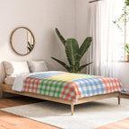 Colorful square gingham grid patchwork print Comforter Gallery Image 2