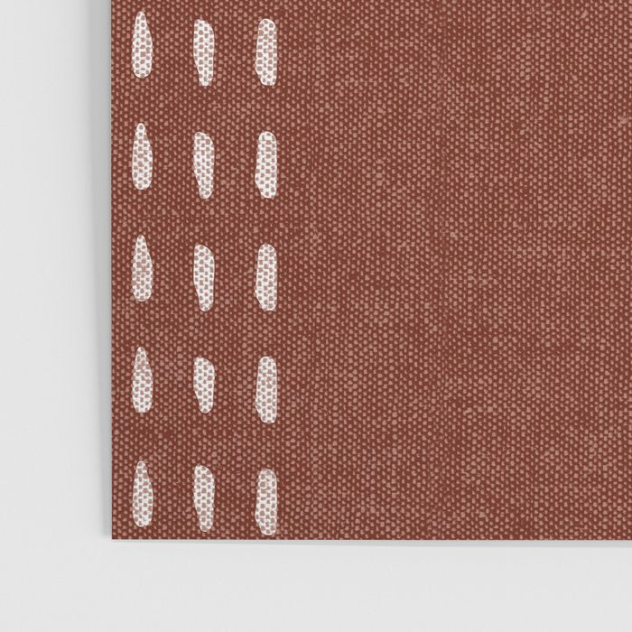 boho vertical stitch - rust Poster Gallery Image 3