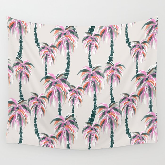 Boho Retro Palms Wall Tapestry Gallery Image 4