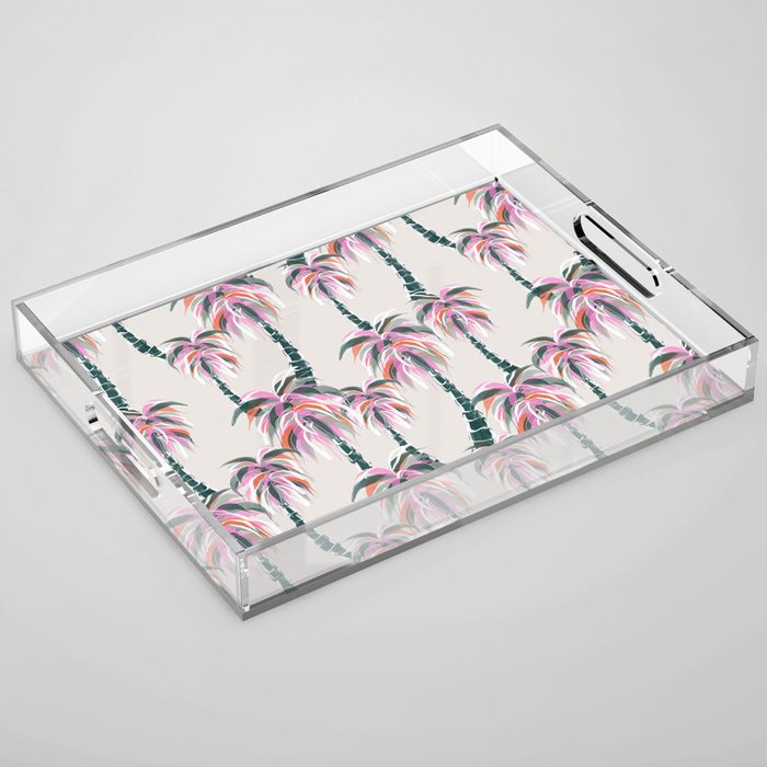 Boho Retro Palms Acrylic Tray Gallery Image 1