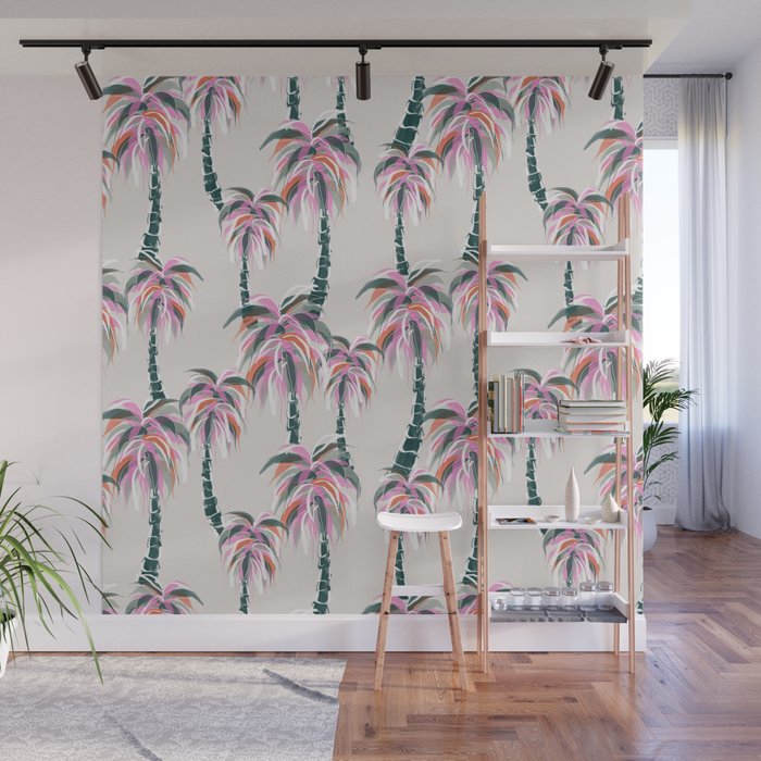 Boho Retro Palms Wall Mural Gallery Image 1