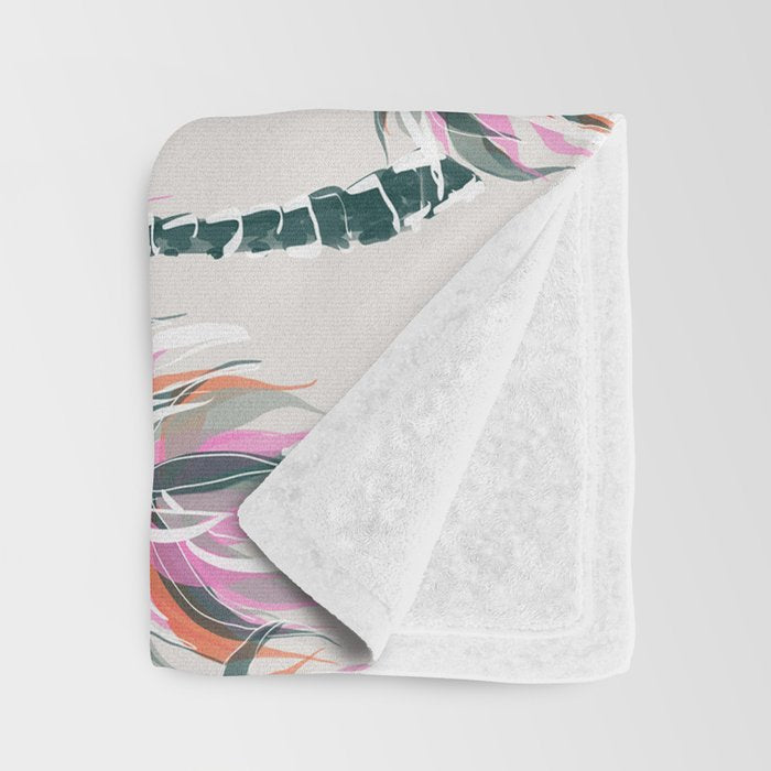 Boho Retro Palms Throw Blanket Gallery Image 3