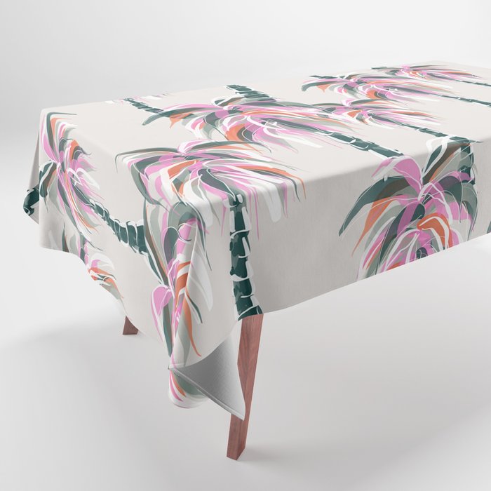 Boho Retro Palms Tablecloth Gallery Image 1