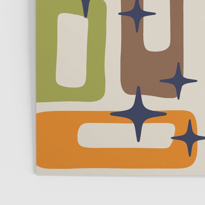 Retro Mid Century Modern Abstract Pattern 224 Atomic Googie Poster Gallery Image 3