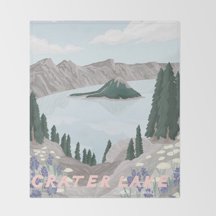 Crater Lake National Park, Oregon Throw Blanket Gallery Image 2