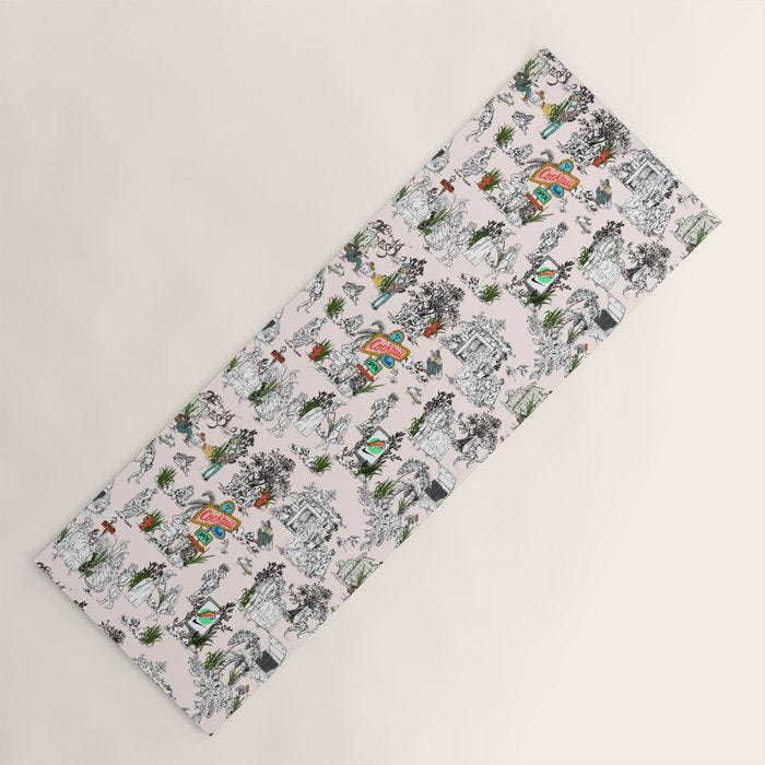 Toile de Jouy modern Yoga Mat Gallery Image 1