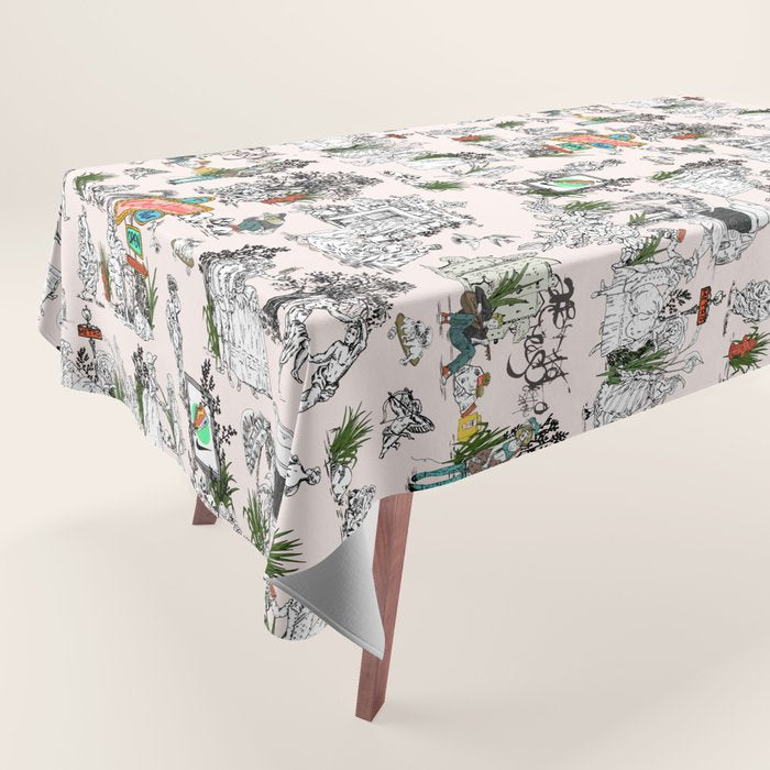 Toile de Jouy modern Tablecloth Gallery Image 1
