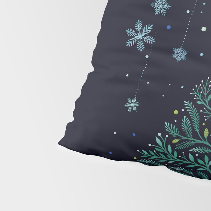 Christmas Night Tree-Snowy Pillow Sham Gallery Image 4