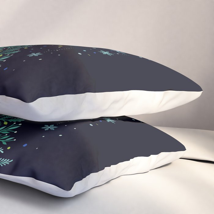Christmas Night Tree-Snowy Pillow Sham Gallery Image 3