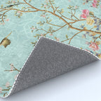 Romantic Chinoiserie Aqua Zen Garden Rug Gallery Image 4