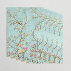 Romantic Chinoiserie Aqua Zen Garden Wrapping Paper Gallery Image 3